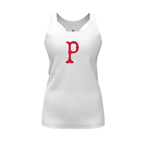 [FT0TRBWH-FYS-LOGO1] Decker Racerback Tank Top (Female Youth S, White, Logo 1)