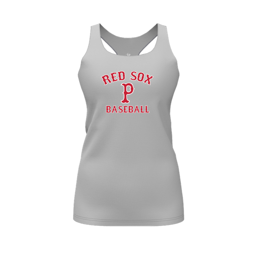 [CUS-DFW-RCBK-PER-GRY-FYS-LOGO3] Racerback Tank Top (Female Youth S, Gray, Logo 3)