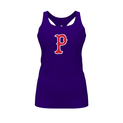 [FT0TRBPP-FYS-LOGO1] Decker Racerback Tank Top (Female Youth S, Purple, Logo 1)