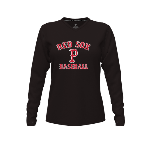 [FTLVCFBK-FYXS-LOGO3] Decker Comfort T-Shirt (Female Youth XS, Black, V Neck, Logo 3, Long Sleeve)