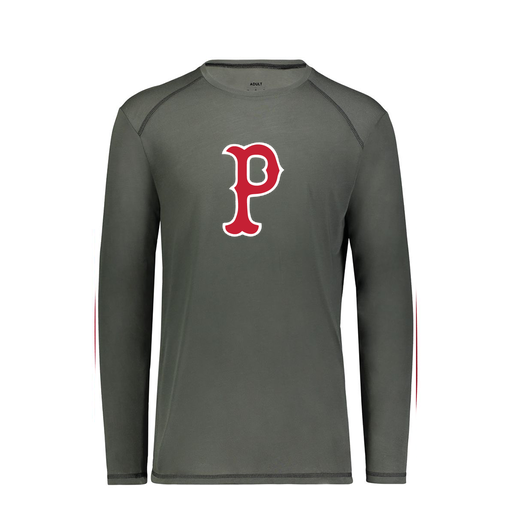 [6845.98D.S-LOGO1] Men's SoftTouch Long Sleeve (Adult S, Gray, Logo 1)