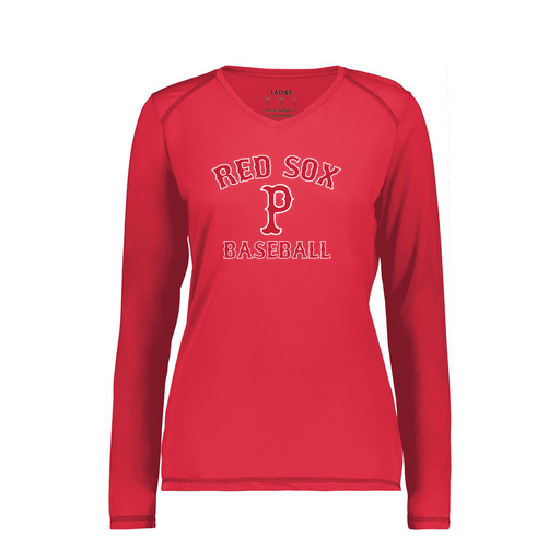 [6847.083.XS-LOGO3] Women's SoftTouch Long Sleeve (Female Adult XS, Red, Logo 3)