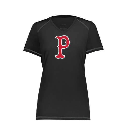 [6844.080.XS-LOGO1] Women's SoftTouch Short Sleeve (Female Adult XS, Black, Logo 1)