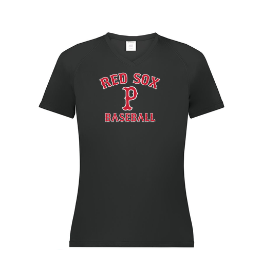 [2792.080.XS-LOGO3] Ladies Smooth Sport V-Neck T-Shirt (Female Adult XS, Black, Logo 3)