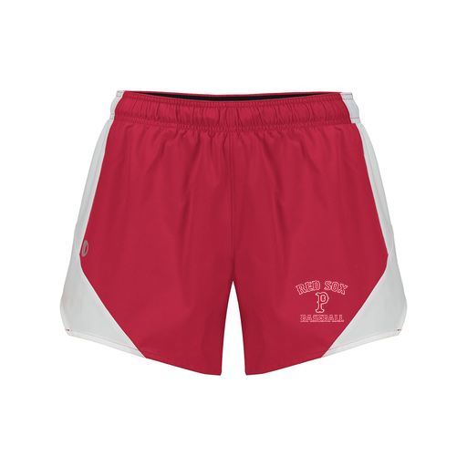 [229489.H01.S-LOGO3] Girls Olympus Shorts (Female Youth S, Red, Logo 3)