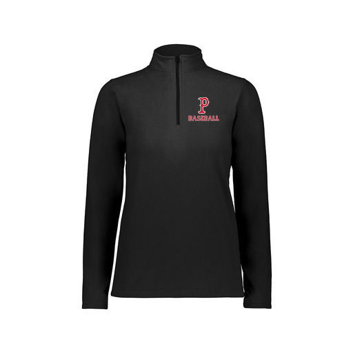 [6864.080.XS-LOGO1] Ladies MicroFleece 1/4 Zip Pullover (Female Adult XS, Black, Logo 1)