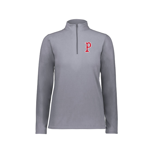 [6864.059.XS-LOGO1] Ladies MicroFleece 1/4 Zip Pullover (Female Adult XS, Gray, Logo 1)