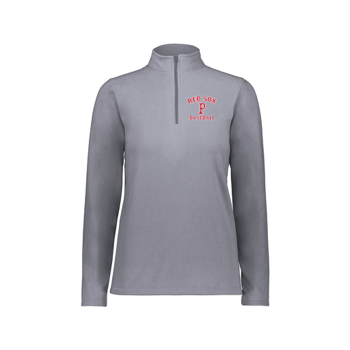 [6864.059.XS-LOGO3] Ladies MicroFleece 1/4 Zip Pullover (Female Adult XS, Gray, Logo 3)