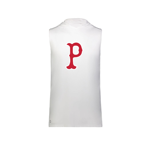 [222590.005.XS-LOGO1] Men's CoolDry Sleeveless Hoodie (Adult XS, White, Logo 1)