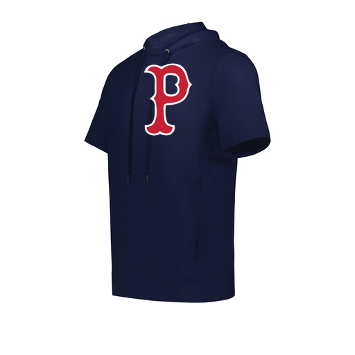 [222505.065.S-LOGO1] Men's Venturs Soft Knit Short Sleeve Hoodie (Adult S, Navy, Logo 1)