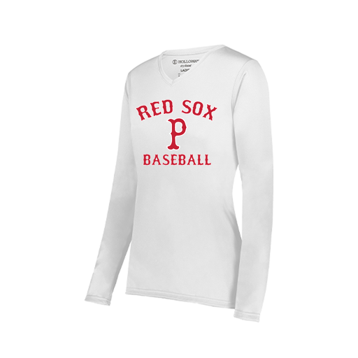 [222824.005.S-LOGO3] Ladies LS Smooth Sport Shirt (Female Adult S, White, Logo 3)