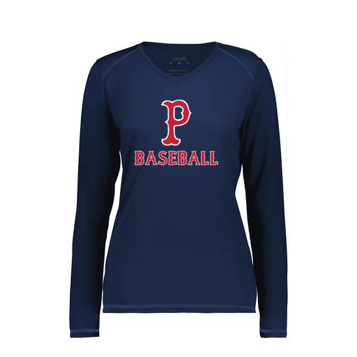 [6847.065.XS-LOGO1] Women's SoftTouch Long Sleeve (Female Adult XS, Navy, Logo 1)