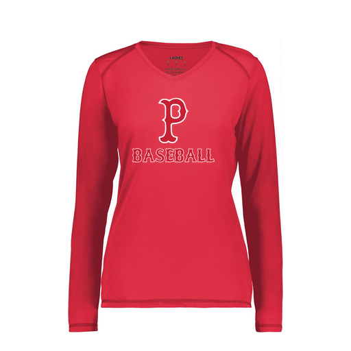 [6847.083.XS-LOGO1] Women's SoftTouch Long Sleeve (Female Adult XS, Red, Logo 1)