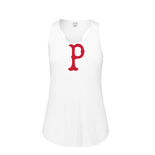 [FT0TUBWH-FAS-LOGO1] Ladies Tri Blend Tank Top (Female Adult S, White, Logo 1)