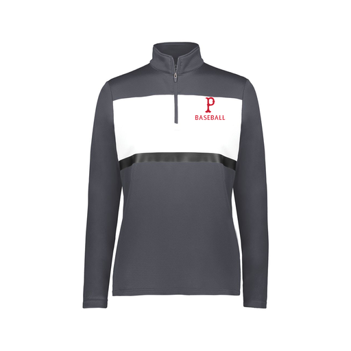 [222791.F52.XS-LOGO1] Ladies Bold 1/4 Zip Pullover (Female Adult XS, Gray, Logo 1)