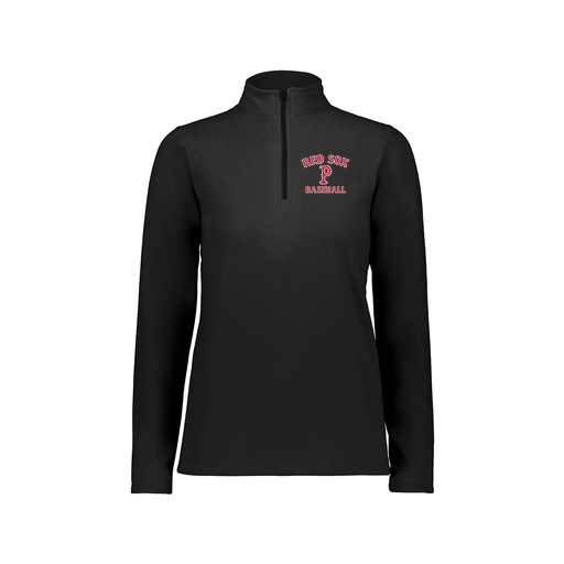 [6864.080.XS-LOGO3] Ladies MicroFleece 1/4 Zip Pullover (Female Adult XS, Black, Logo 3)