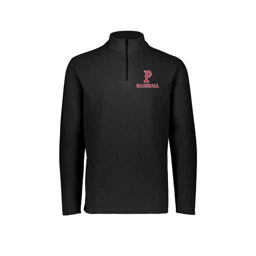 [6863.080.XS-LOGO1] Men's MicroFleece 1/4 Zip Pullover (Adult XS, Black, Logo 1)