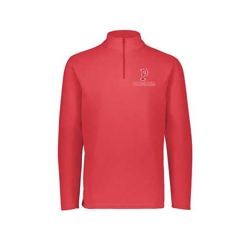 [6863.083.XS-LOGO1] Men's MicroFleece 1/4 Zip Pullover (Adult XS, Red, Logo 1)